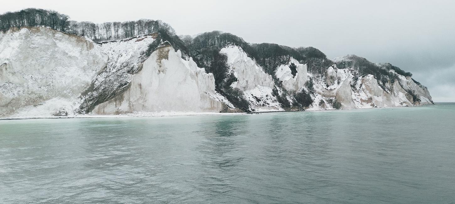 Sne på Møns Klint