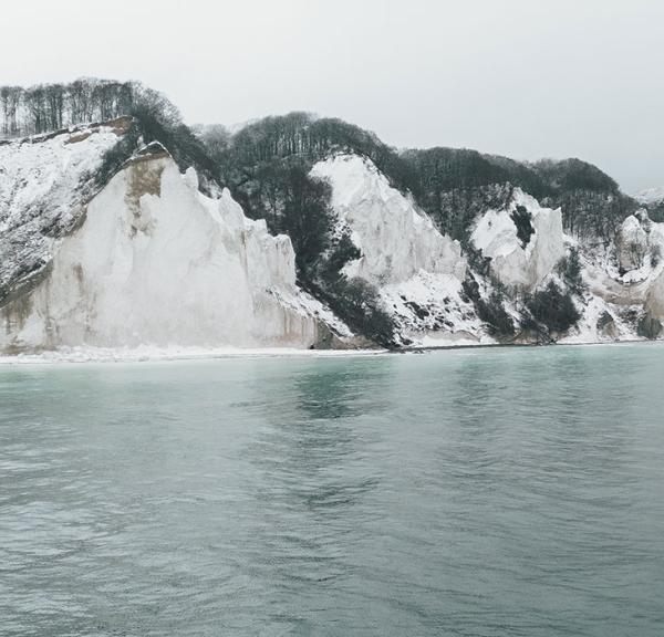 Sne på Møns Klint